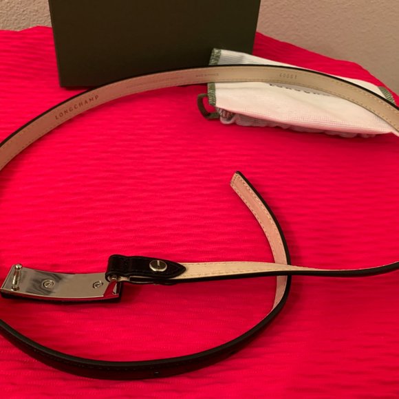 NWT Womens Longchamp Roseau Leather Belt Size: 40 (large)